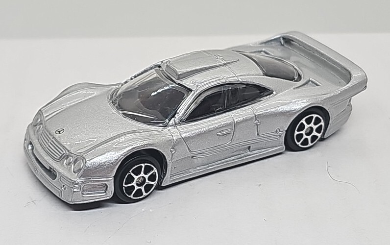 Maisto Mercedes Benz CLK-GTR Street Version Silver 1:64 *Loose EUC C118