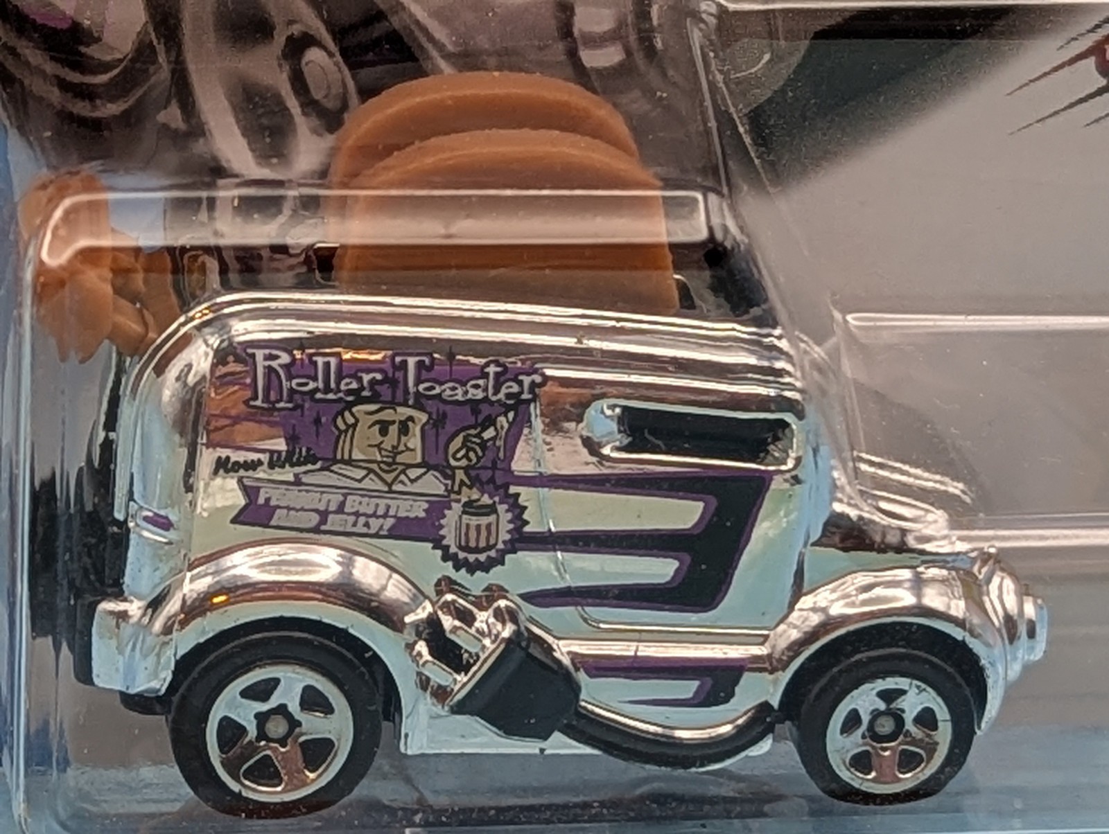 2018 i Hot Wheels ROLLER TOASTER #69🍞 chrome;5sp;PB&J🛠FAST FOODIE🛠 Z1