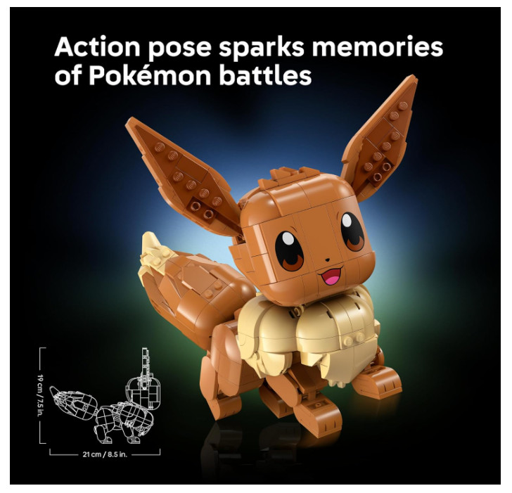 LEGO Pokémon Eevee – Collectible Building Set for Adults, Ages 18+ – Posable Pok