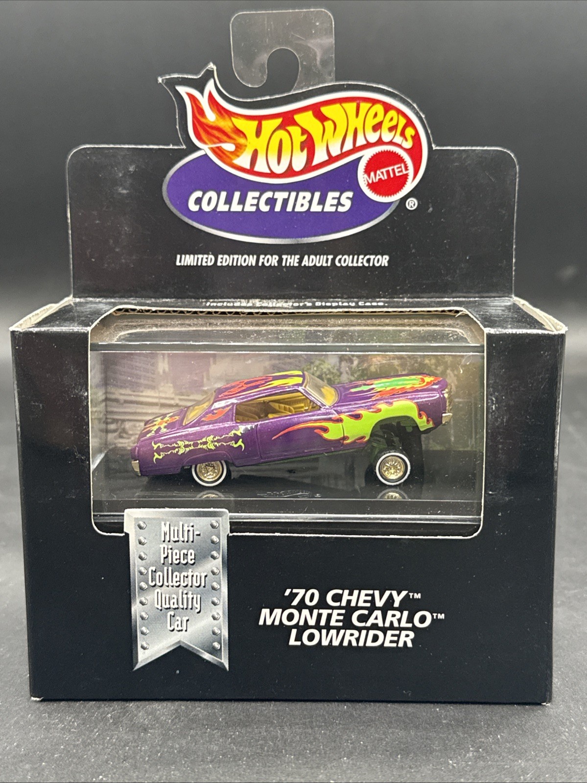 Look 2000 Hot Wheels Collectible Black Box PURPLE 70 CHEVY MONTE CARLO LOWRIDER