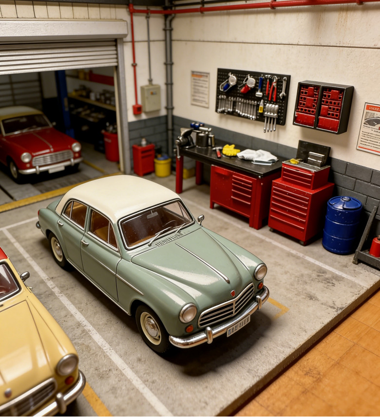 US Diorama 1/64 Car Garage Model Repair Workshop Tuning Scene Tools Accessories