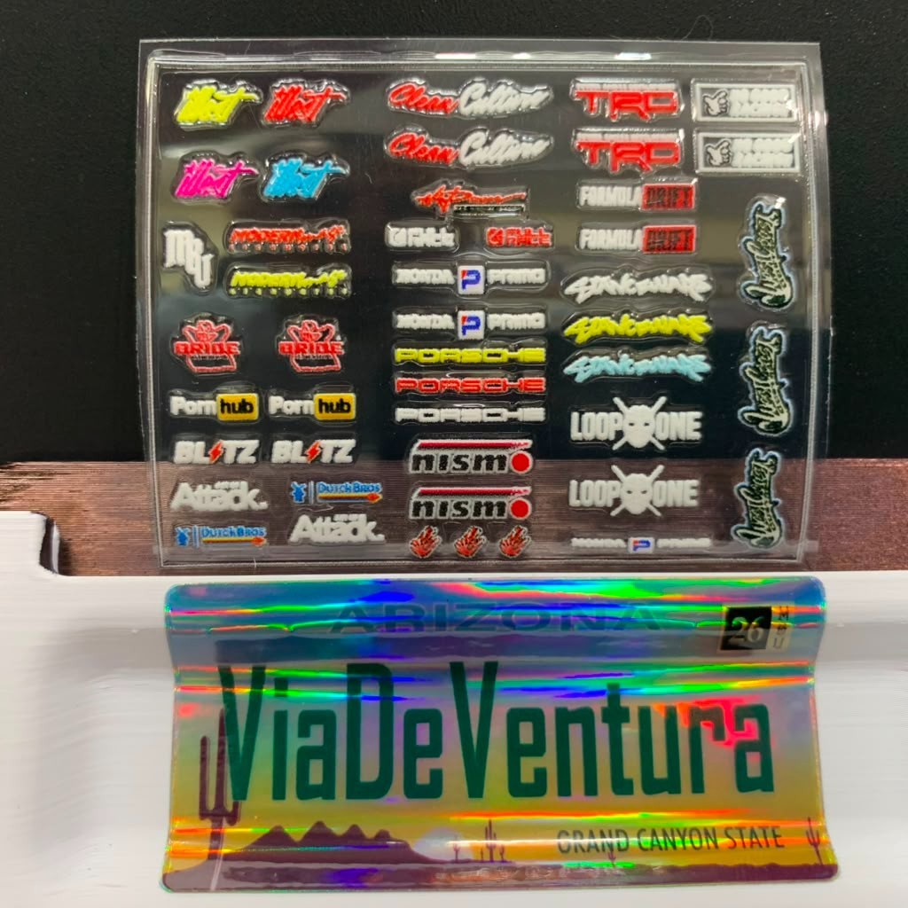 Window Details 1/64 UNIVERSAL STICKER FOR HOT WHEELS Diecast