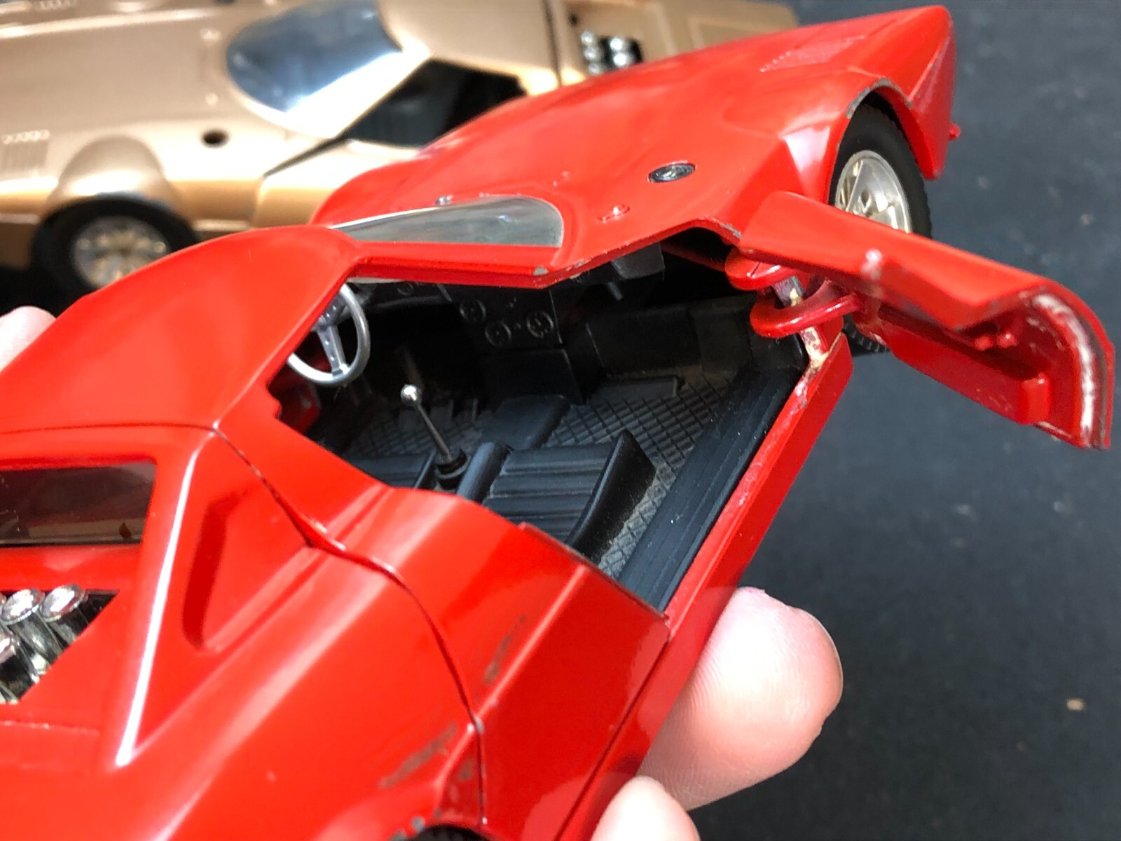 2 – Imperfect MARTOYS ITALY 1:24 Diecast RED/COPPER LANCIA STRATOS #0108 No Box