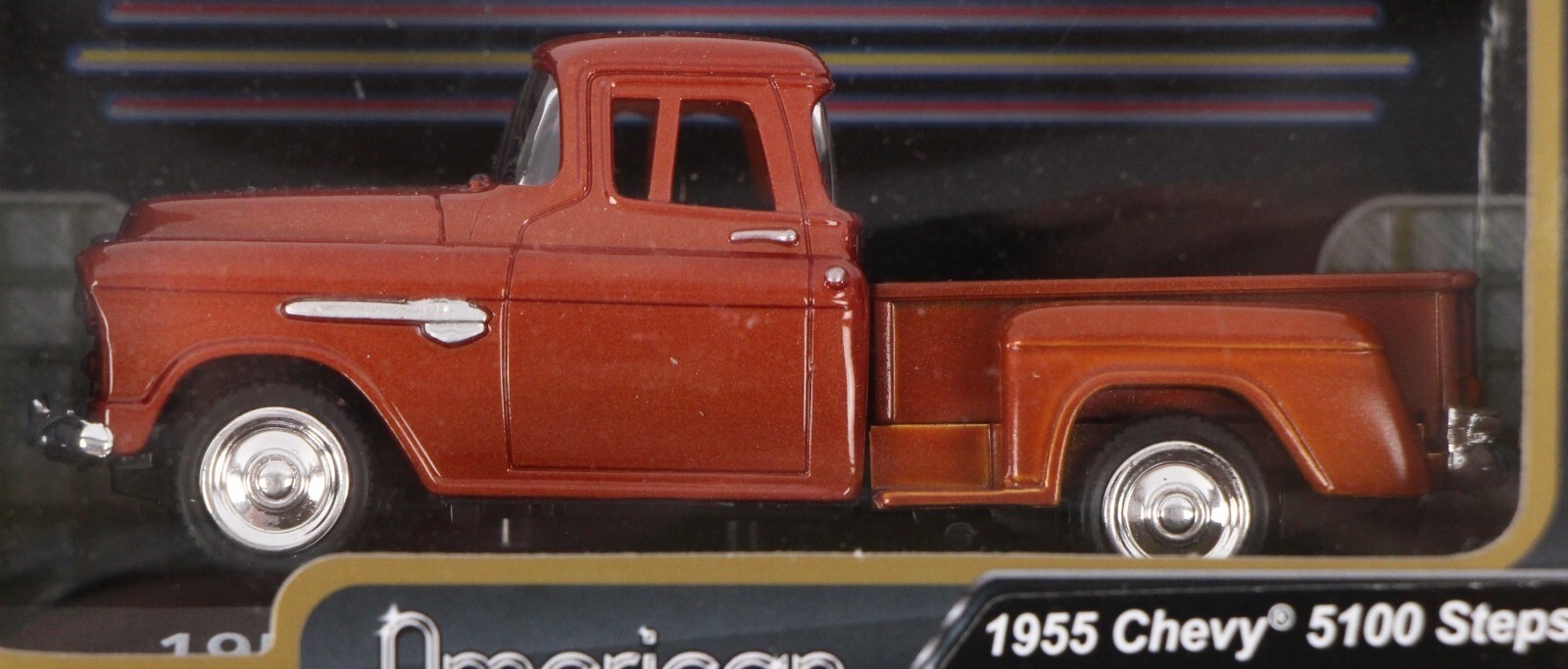 NIB 1/43 Motor Max ’55 Chevy 5100 Stepside Pick-up Copper American Classics