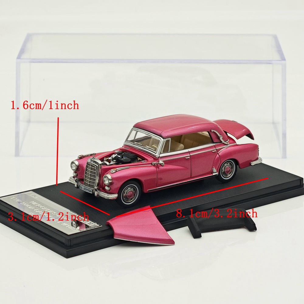 Mortal 1/64 Mercedes Benz 300D Convertible Retro Car Models Collection Diecast