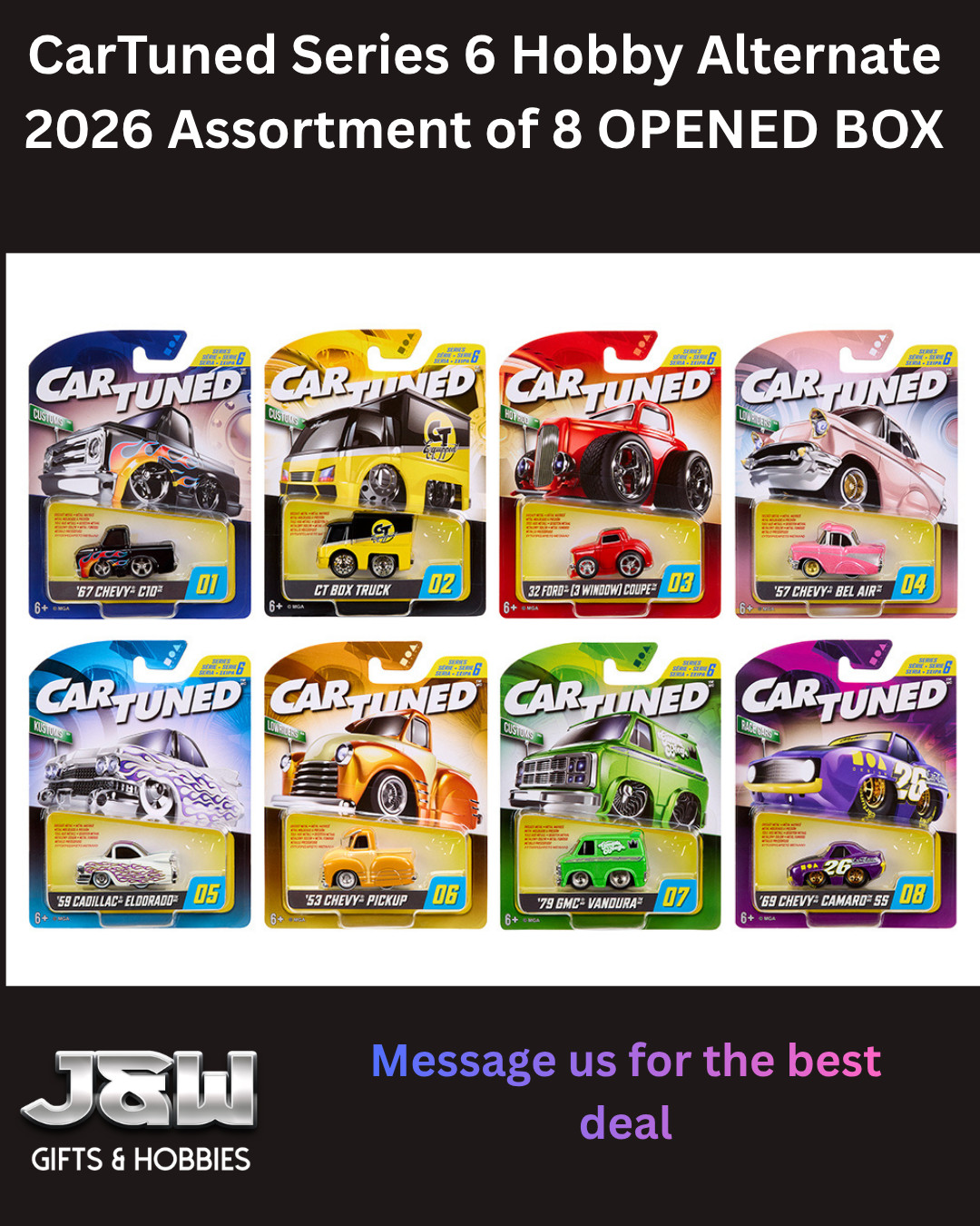 CarTuned Series 6 Hobby Alternate 2026 Set of 8 Cars 1/64 OPENED BOX