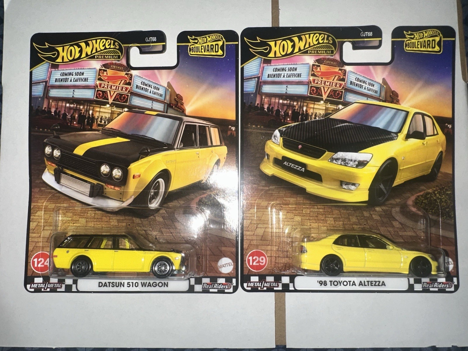 Hot Wheels Premium Boulevard Series Toyota Altezza & Datsun 510 Wagon -LOT OF 2