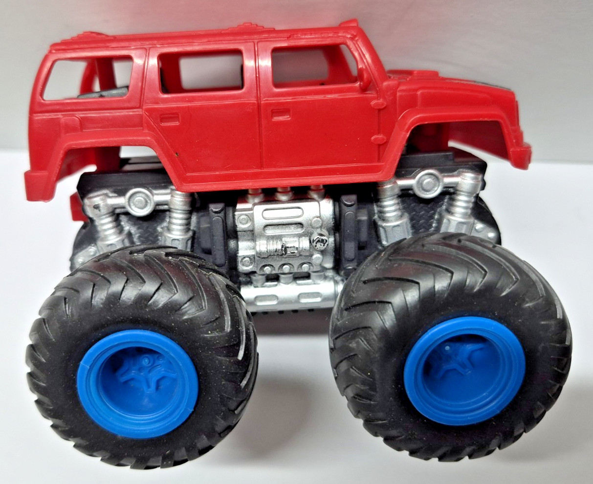 Kid Connection Red Hummer Monster Truck With Blue Rims Friction-Powered