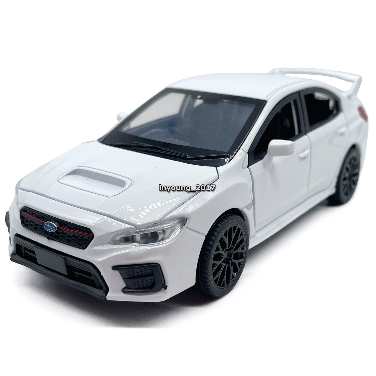 1:30 Subaru WRX STI Model Car Diecast Toy Vehicle Toys for Boys Kids Gifts White