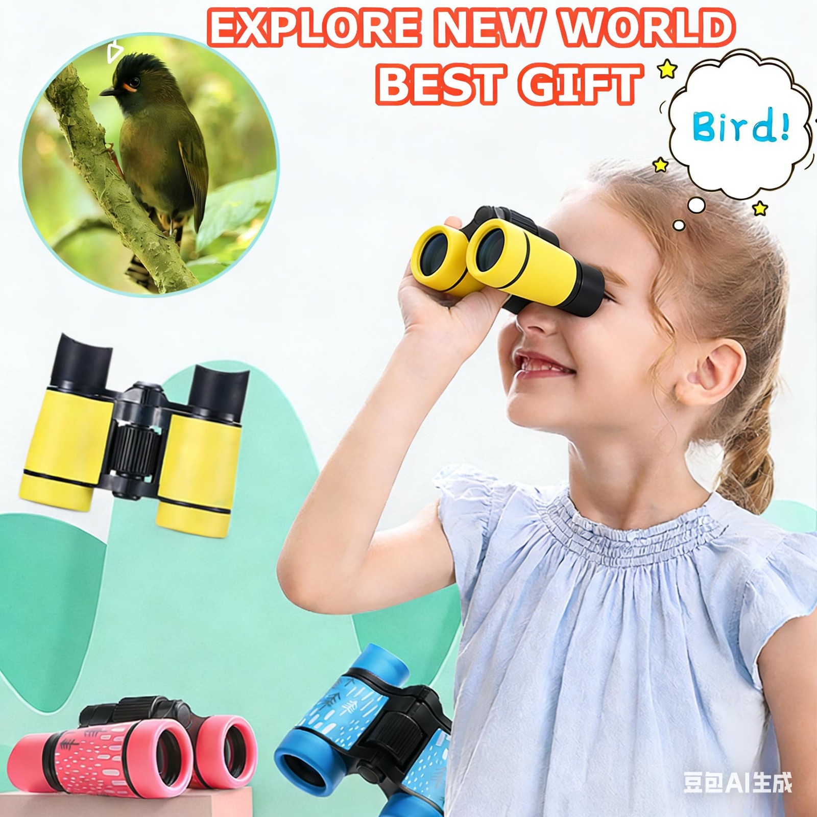 Binoculars for Kids Best Gifts for 3-12 Years Boys Girls High-Resolution Opti…