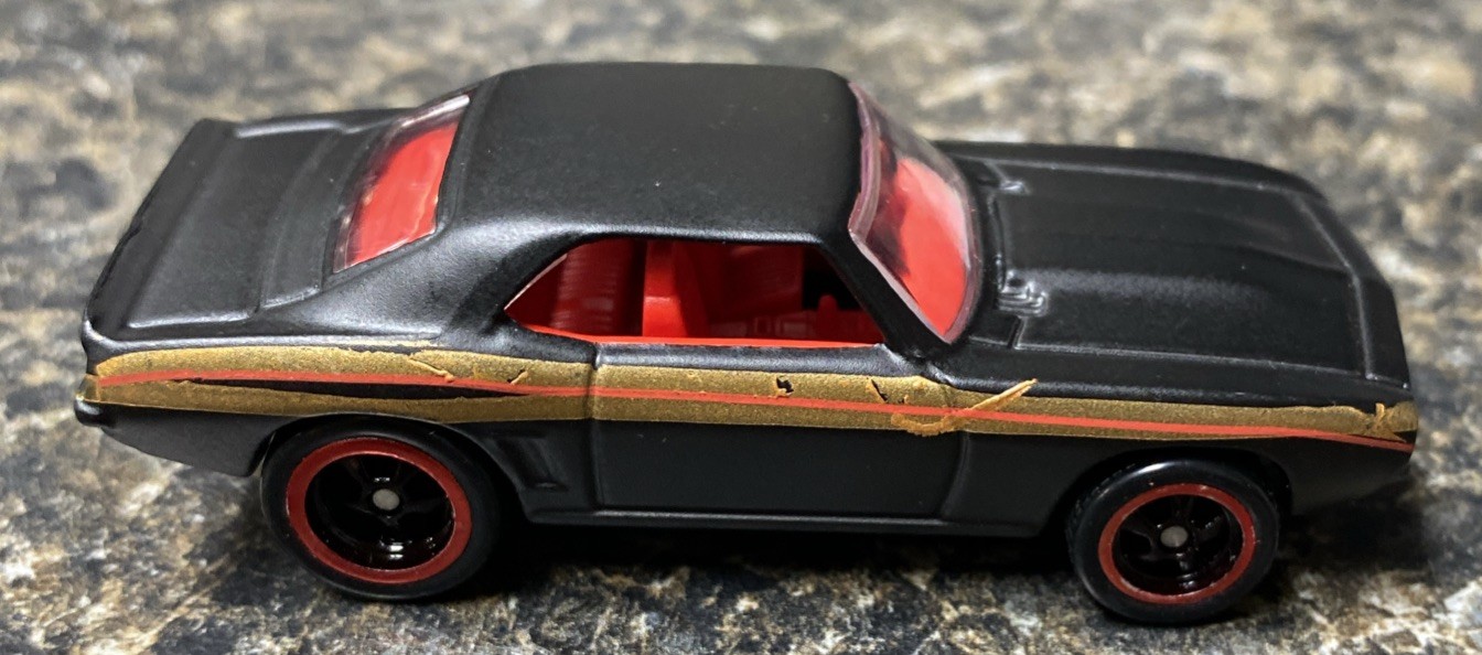 Hot Wheels Black 69 Camaro Real Riders