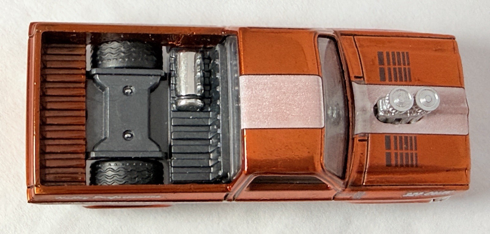 Hot Wheels Custom ’83 Chevy Silverado Holley 327 Copper Real Riders Loose Pickup