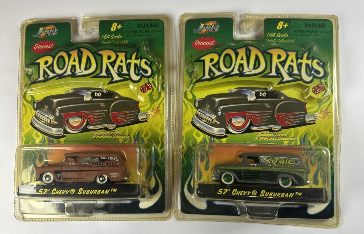 VTG NOS Sealed 2002 Jada Toys Road Rats Mixed Lot of 12 Hot Rod 1:64 Diecast