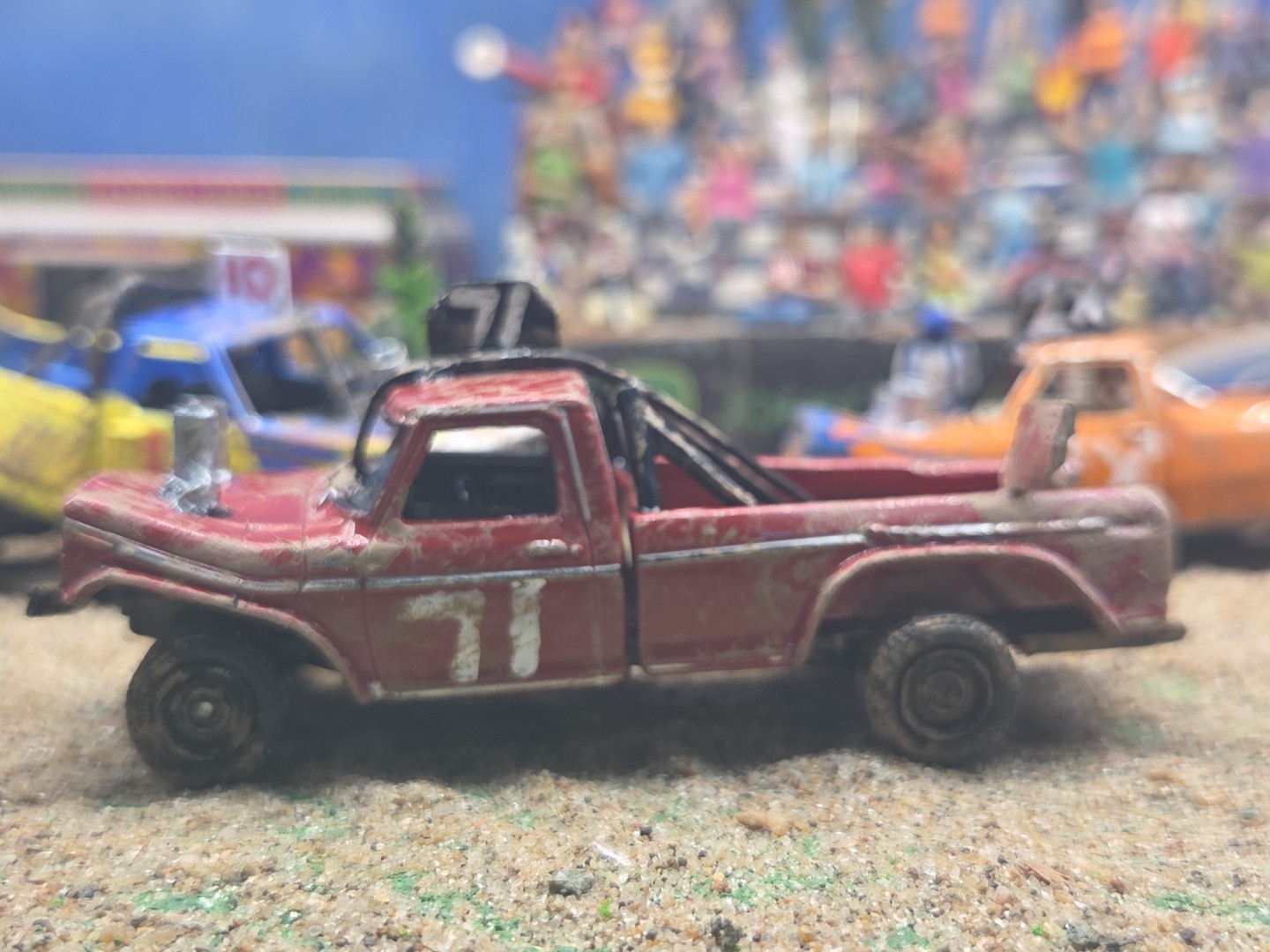 DEMO DERBY CUSTOM DEMOLITION Truck #71 1979 FORD F250 1/64 Junk Yard RANGER XLT