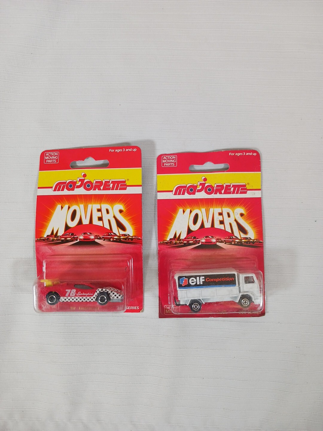 Lot of Two Vintage Majorette Diecast Cars, NIB Lamborghini & Volvo Truck