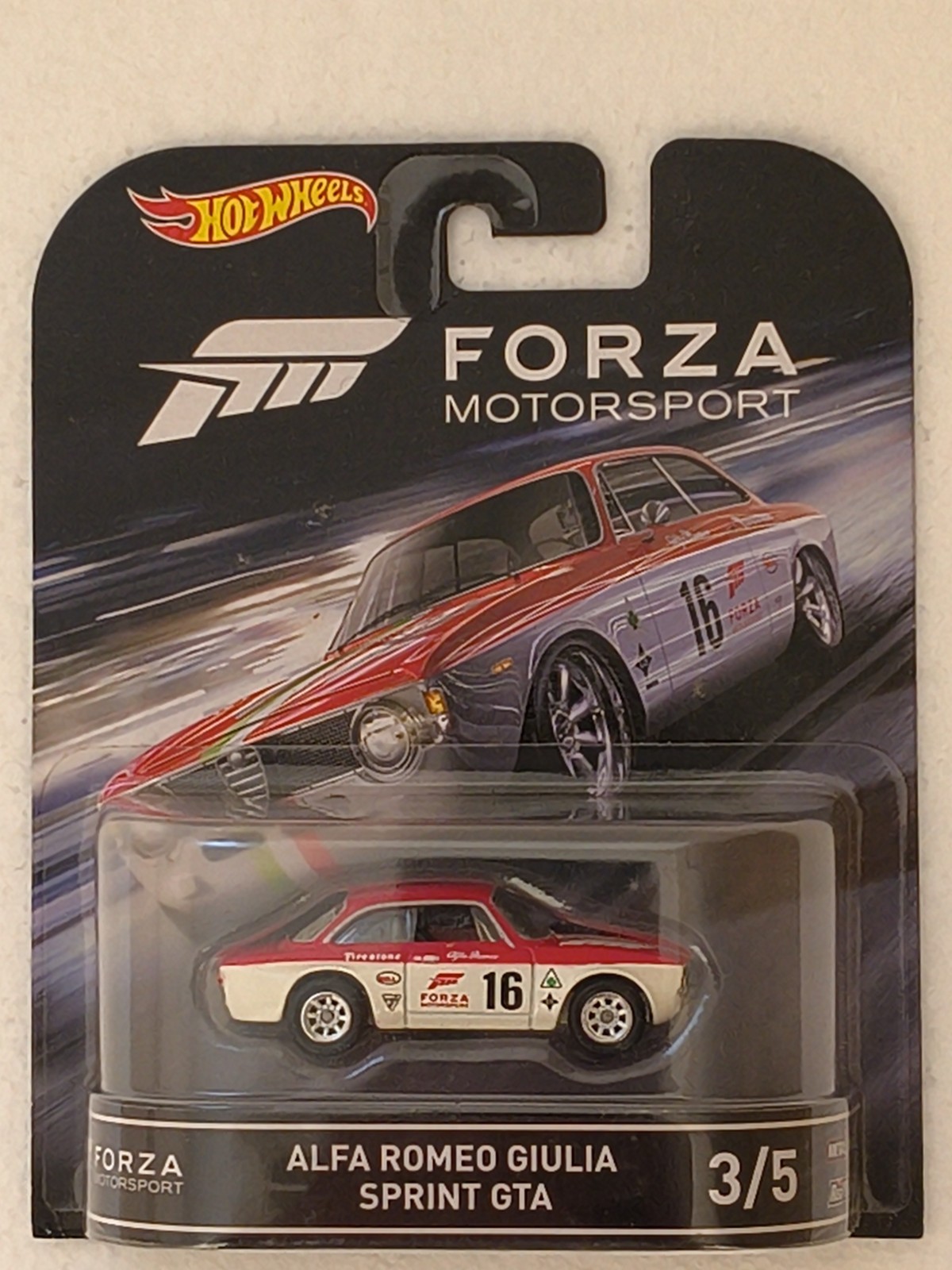 NIP ORIGINAL 2016 Hot Wheels Forza Motorsport Alfa Romeo Giulia Sprint GTA #3/5