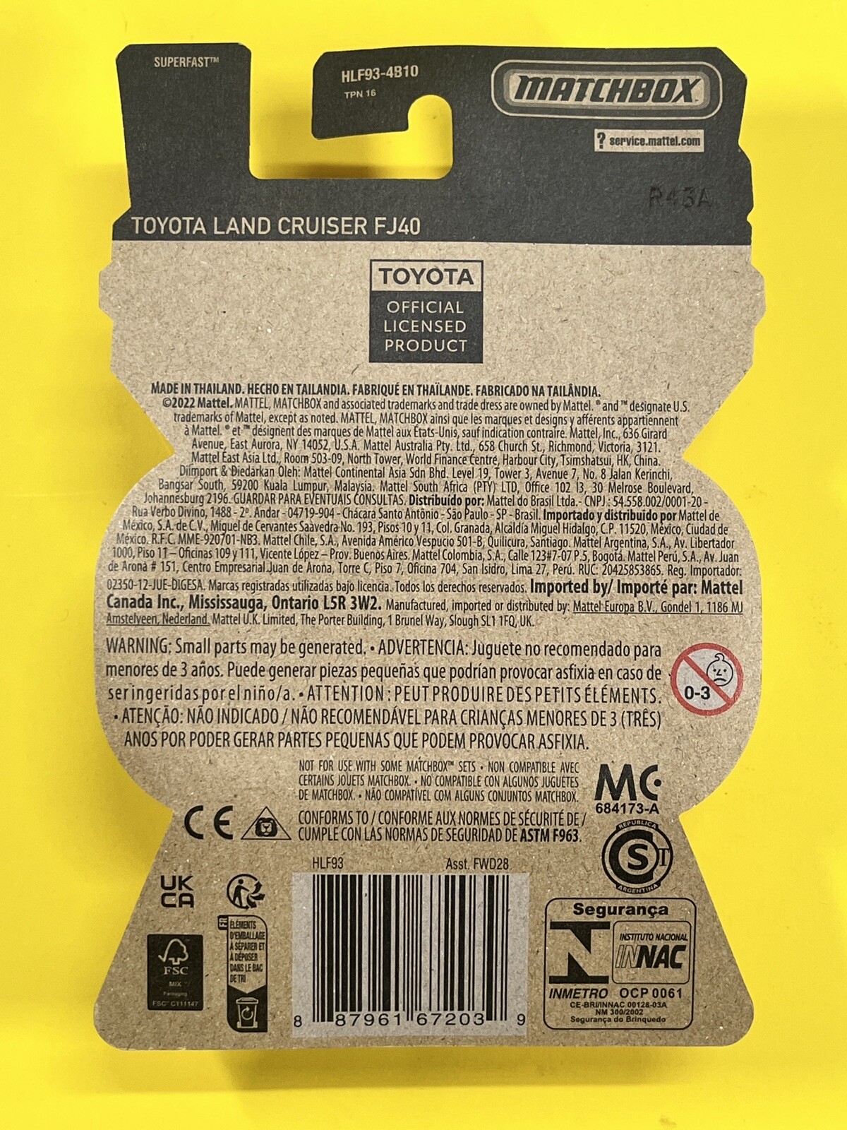 Matchbox Moving Parts 8/54 – Toyota Land Cruiser FJ40 70 Years FWD28 HLF93-4B10