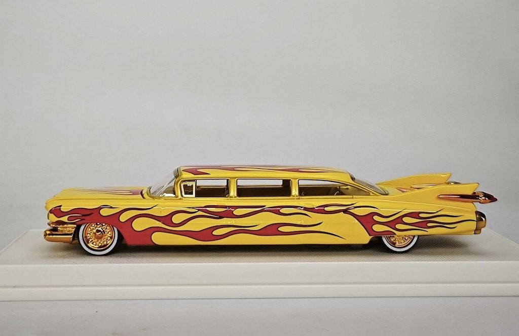 Mechanic 1:64 1959 Yellow Gold 62 Limousine Luxury Model Diecast Collect Car