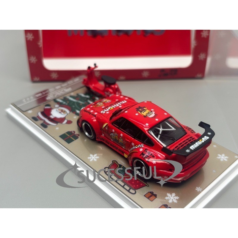 1:64 Porsche RWB 993 Christmas Edition Diecast Car Model Collectible Gift