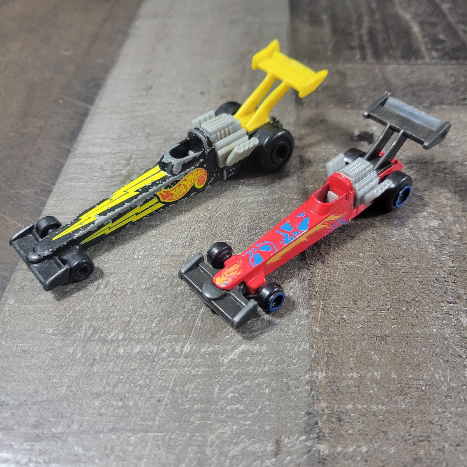 1993 Mattel Hot Wheels Lightning Dragster Drag Racer Lot of 2 -Loose PWC