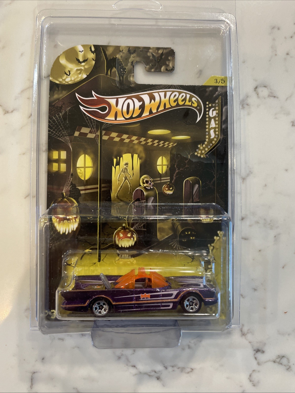 2012 HOT WHEELS Kroger Halloween 1966 BATMOBILE Purple Orange (In Protector)