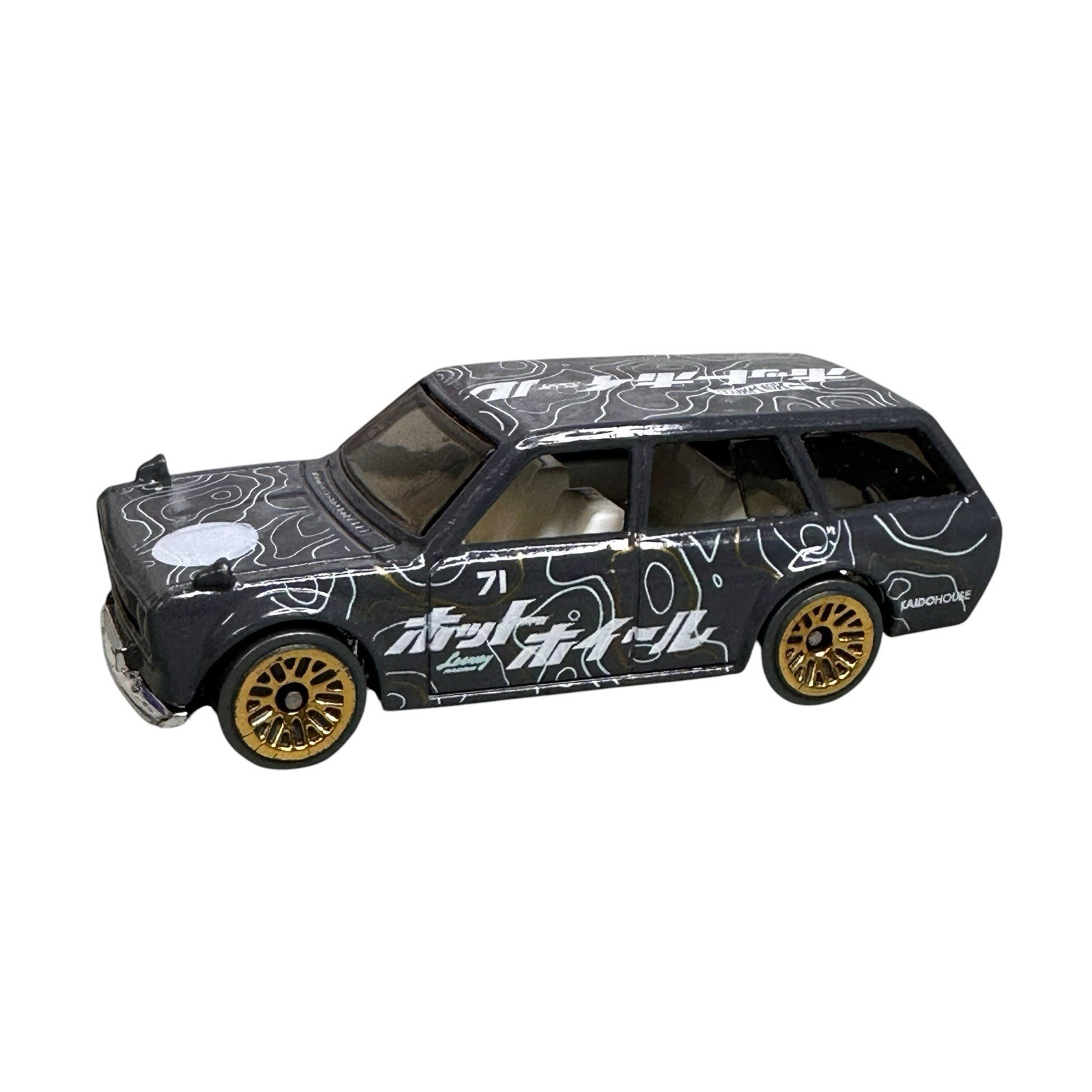 Hot Wheels ’71 Datsun 510 Wagon Custom Real Riders Die Cast Car