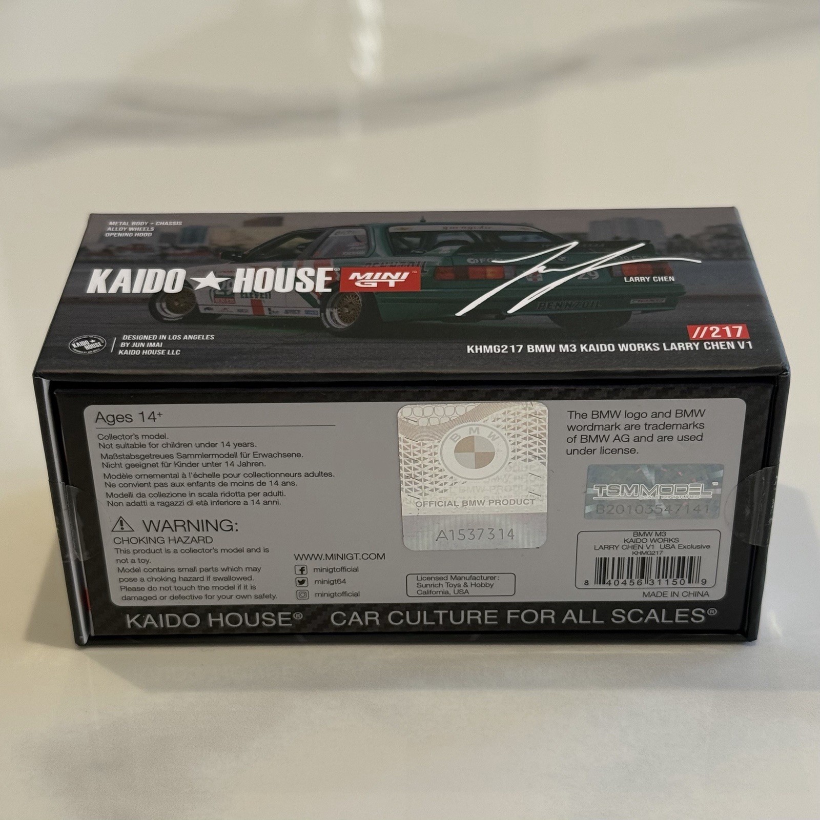 CHASE! Kaido House x Mini GT 1:64 BMW M3 Kaido Works Larry Chen V1 7-Eleven #217