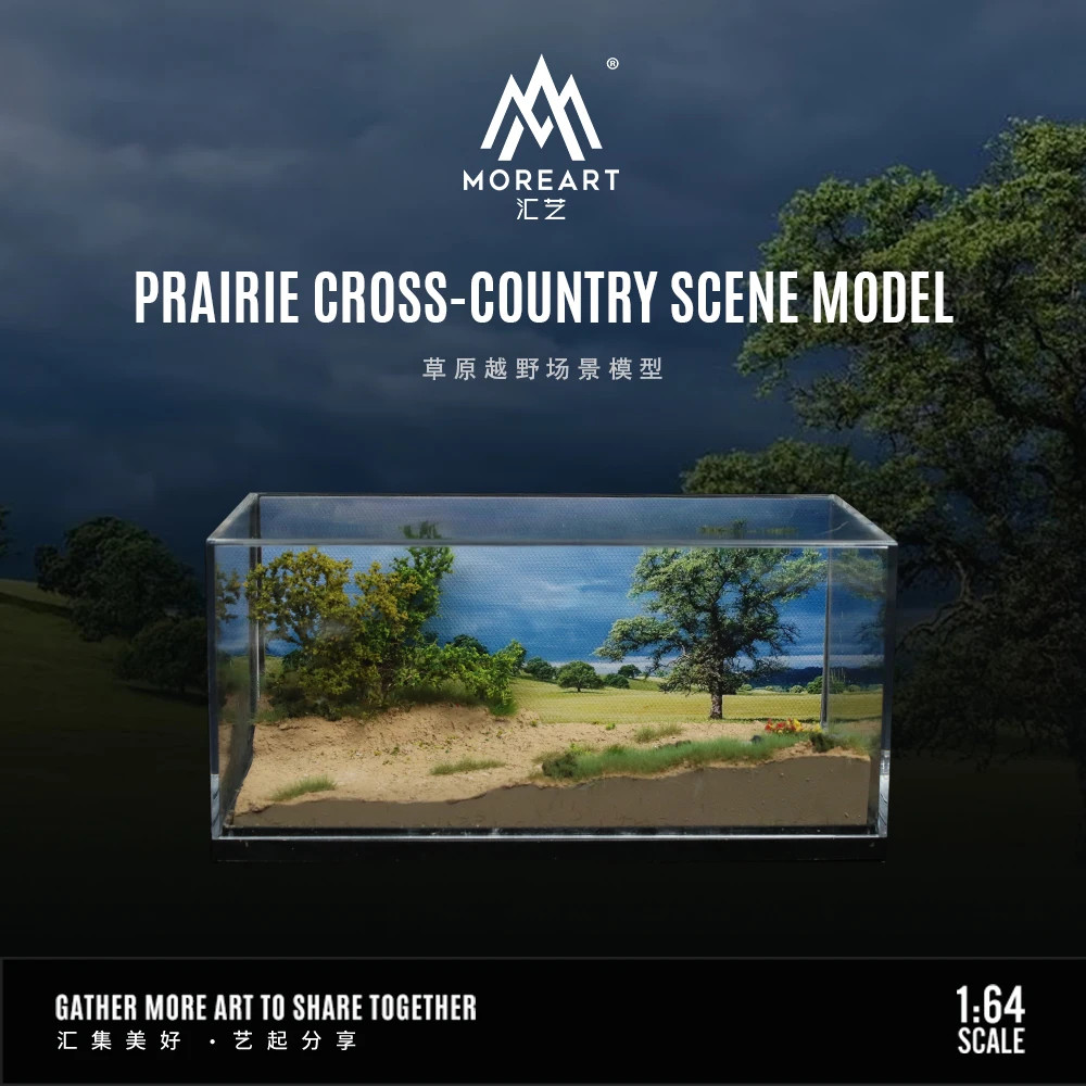 More Art 1:64 Parking Lot, Prairie Cross-Country Diorama,Scene Model for Display
