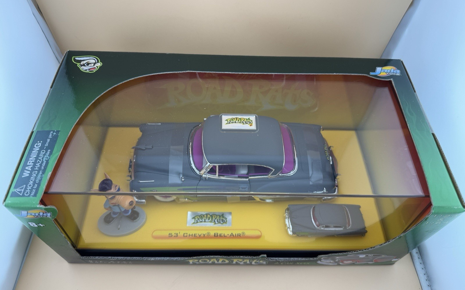 Road Rats 53′ Chevy Bel-Air 2 Car Set 1:24 & 1:64 Scale Jada Toys NIB