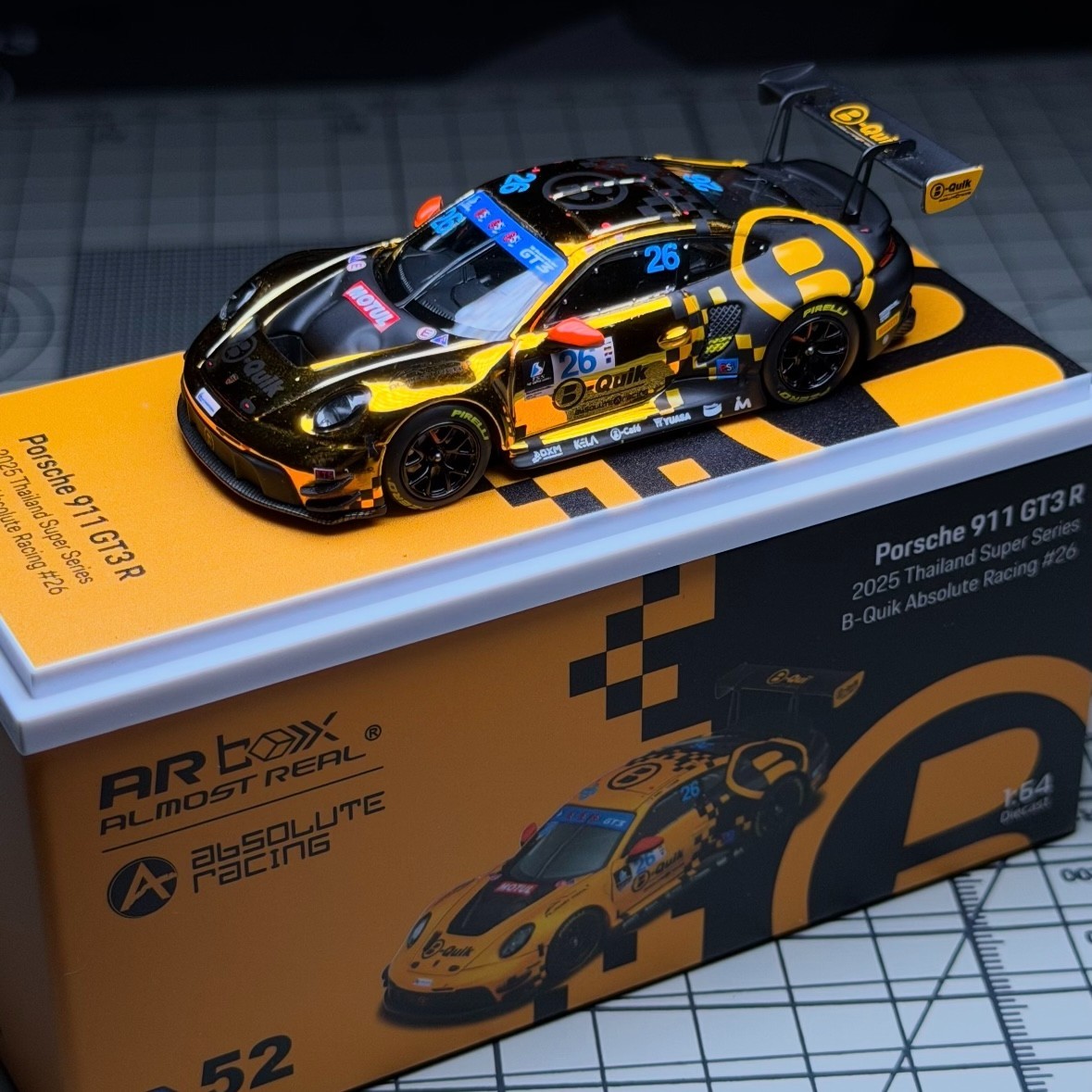 Chase Golden ALMOST REAL 911 GT3 R Thailand Super Series#26 Model Car