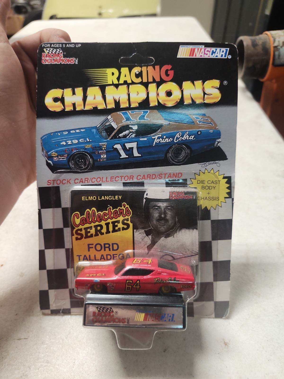 Elmo Langley Racing Champions 1992 #64 Ford Torino Cobra Talladega 1/64