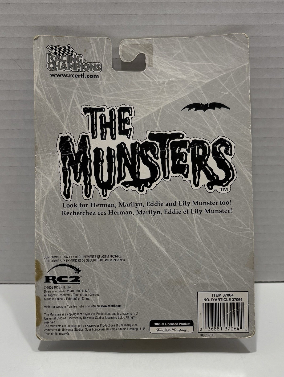 Racing Champions The Munsters ‘ 49 Mercury with Grandpa Figure