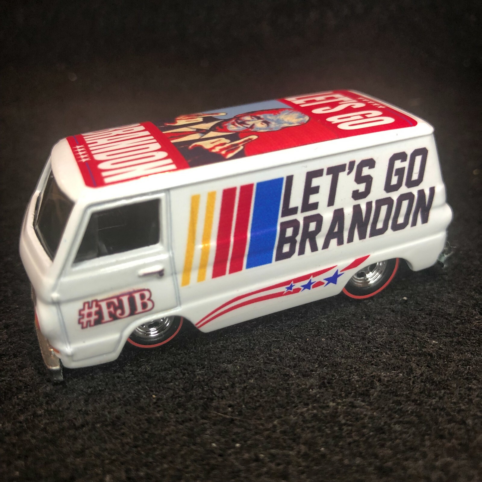 Clear 1:64 Waterslide Decal for 66 Dodge A100 Van Let’s Go Brandon #FJB