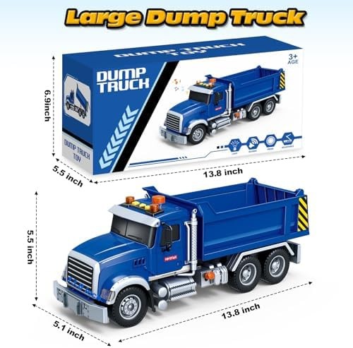 Bstoyder Kids Toys for 3 4 5 6 7 8 Years Old Boys, Large Dump Truck Toy with …
