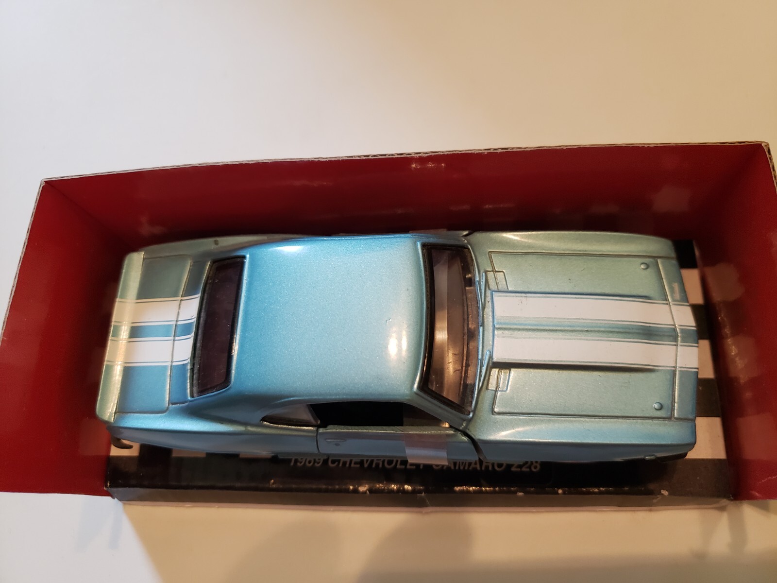 New Ray City Cruiser Chevy Camaro Z28 Light Blue White Stripes 1:32