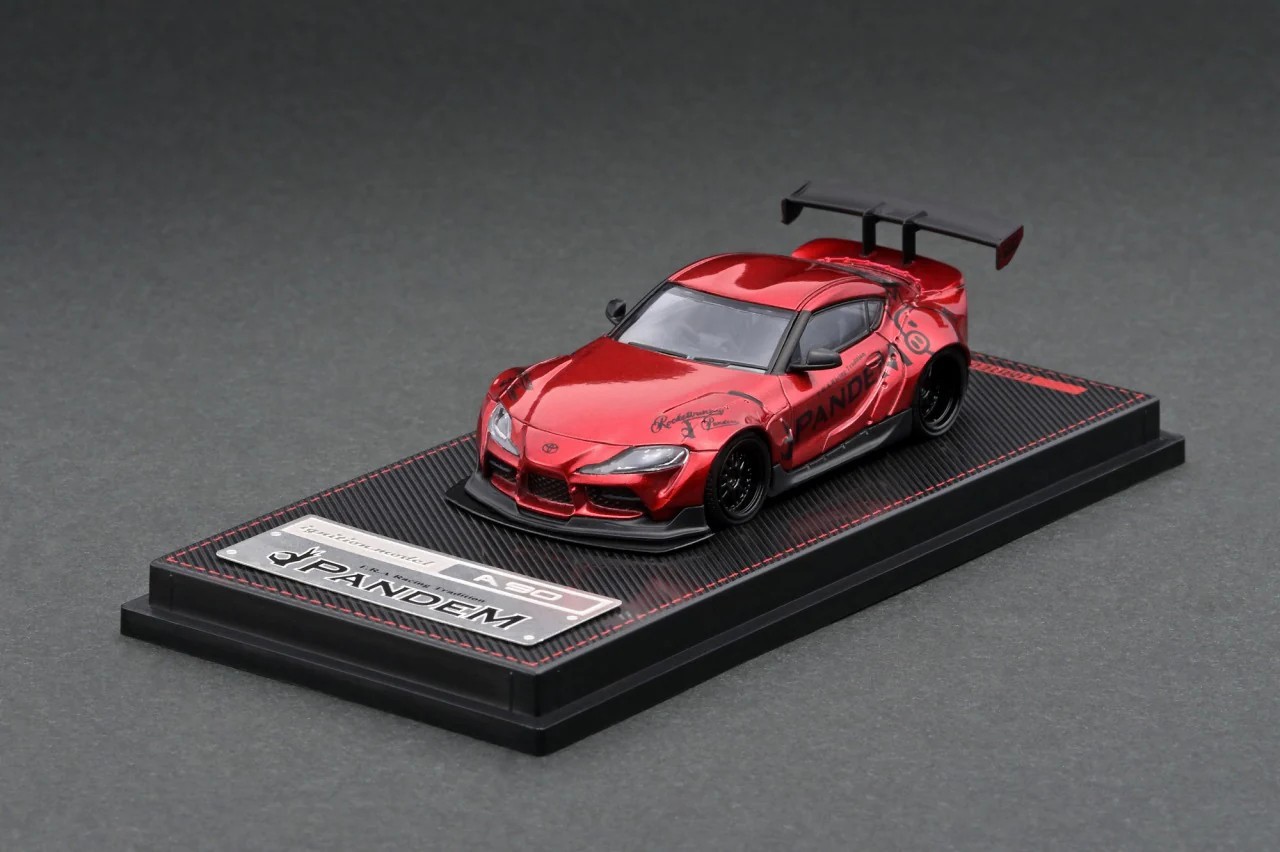 Ignition Model Red Metallic Pandem Toyota Supra (A90) 1:64 Diecast Car IG2332