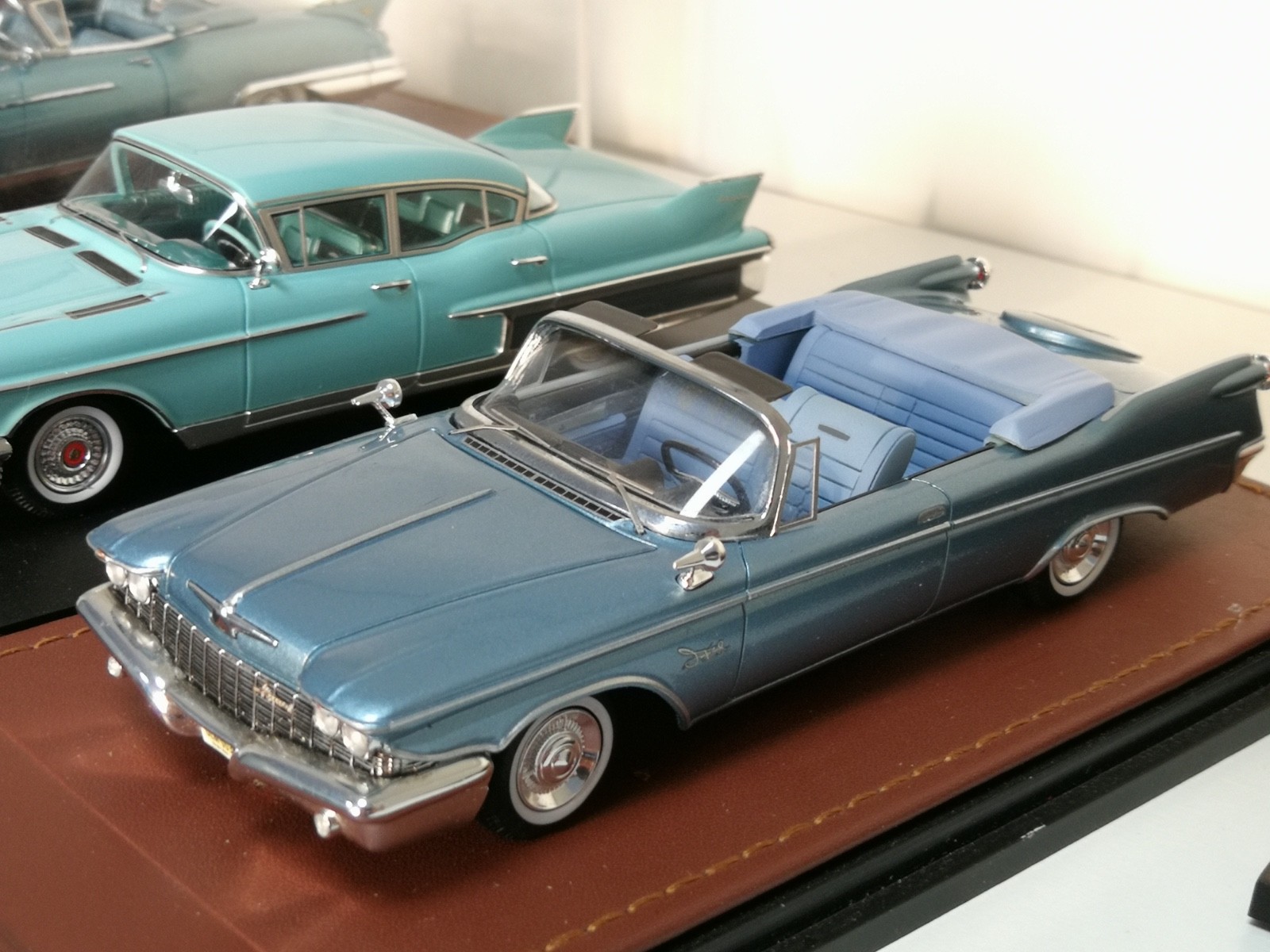 1960 Imperial conv 1/43 GLM resin n Brooklin Moonstone Blue Ltd Top down