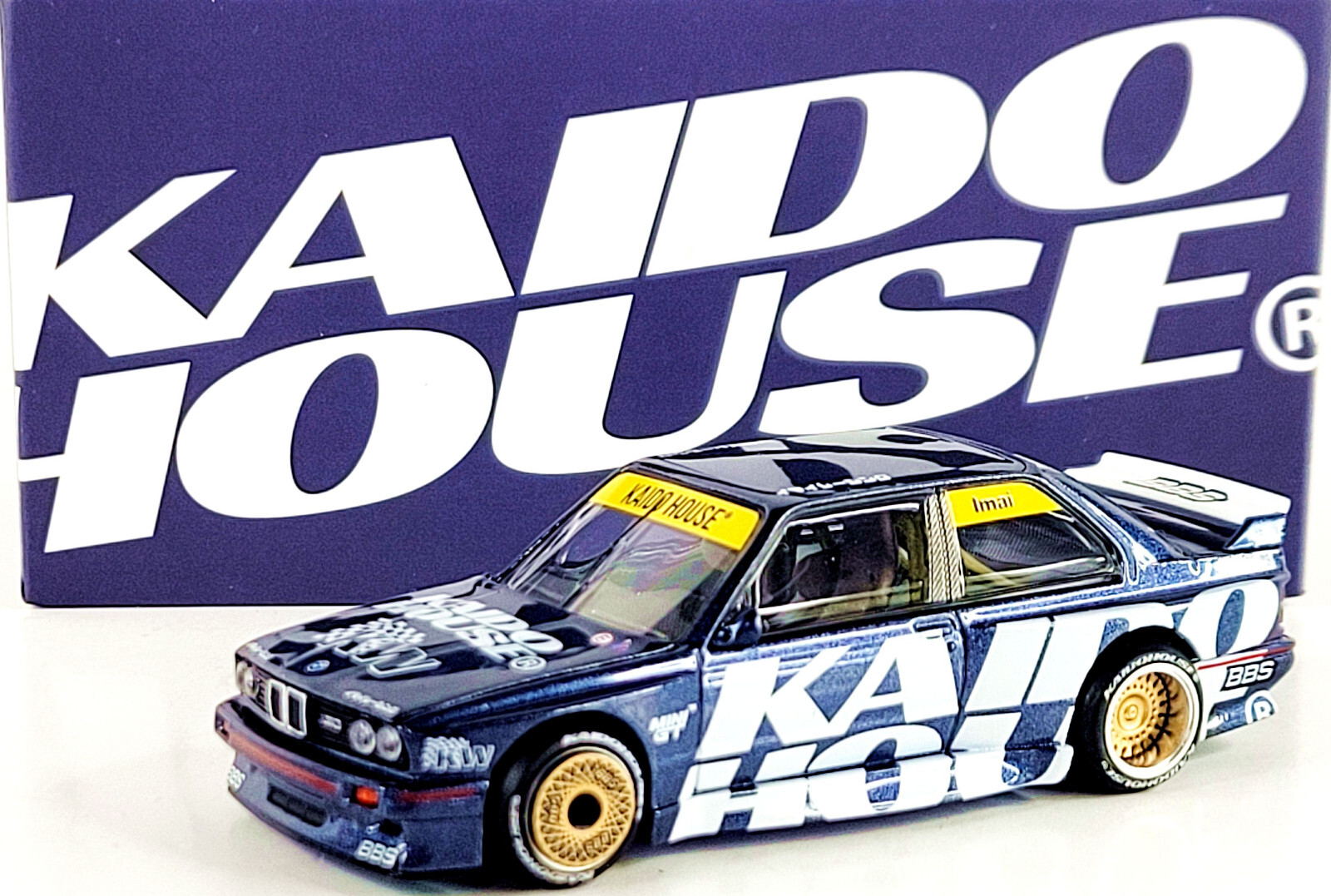 Kaido House x Mini GT BMW M3 Kaido Works V1 KHMG154 🟦⬜🟨 1/64