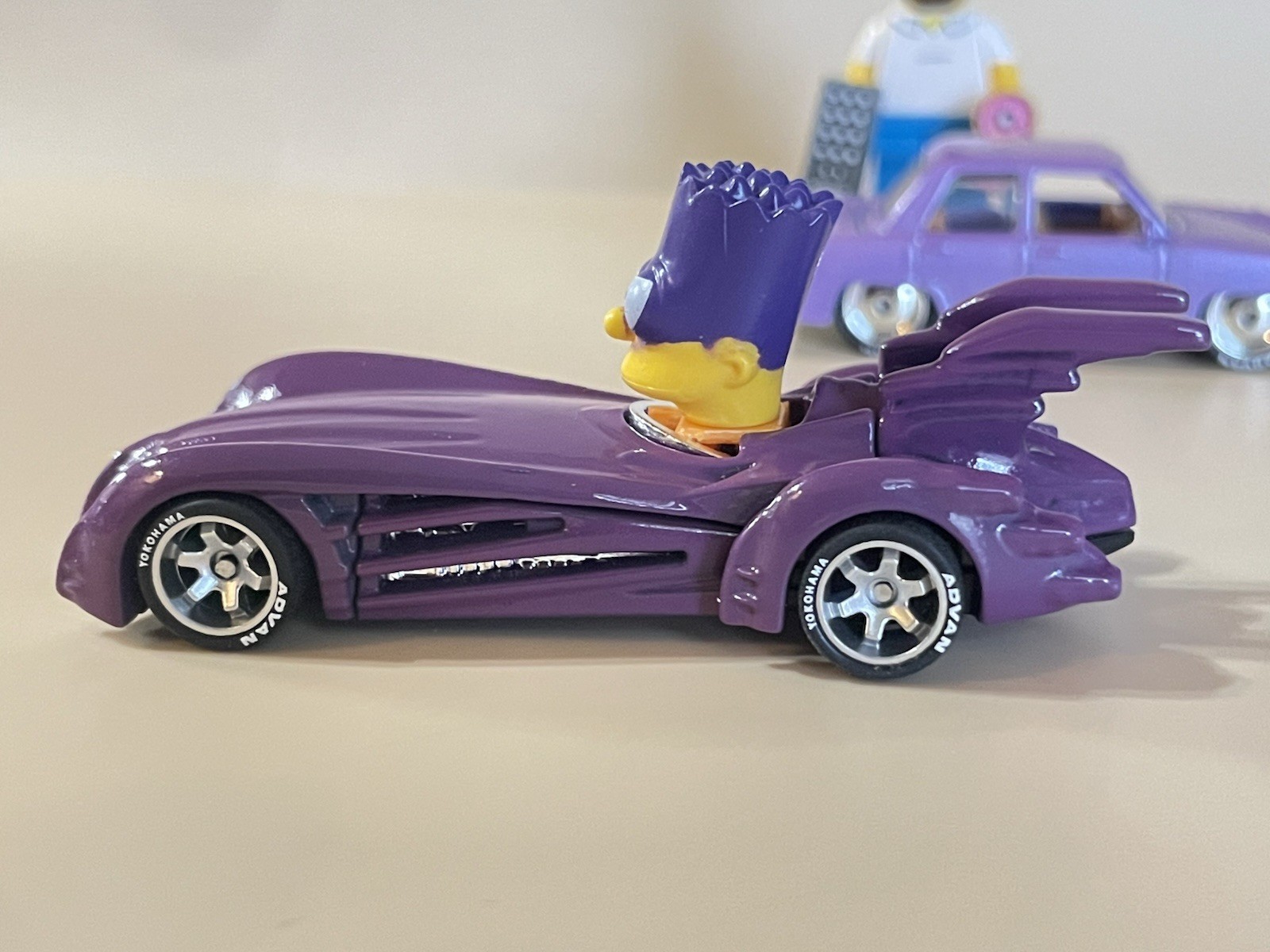 Hot Wheels The Simpsons Family Car CUSTOM + CUSTOM Bartmobile