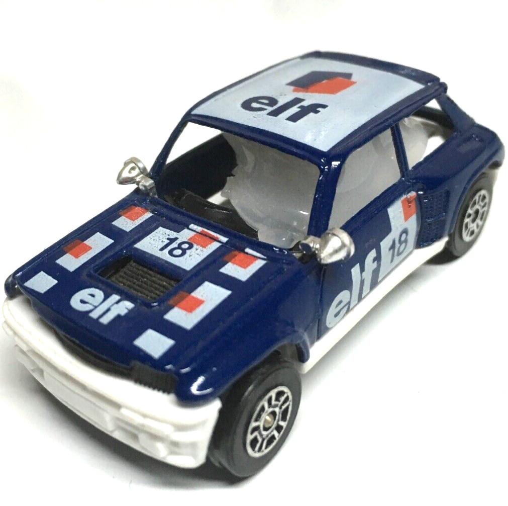 Corgi Renault 5 Turbo Elf Car #18 Blue 10 Spoke Wheels Made in United Kingdom