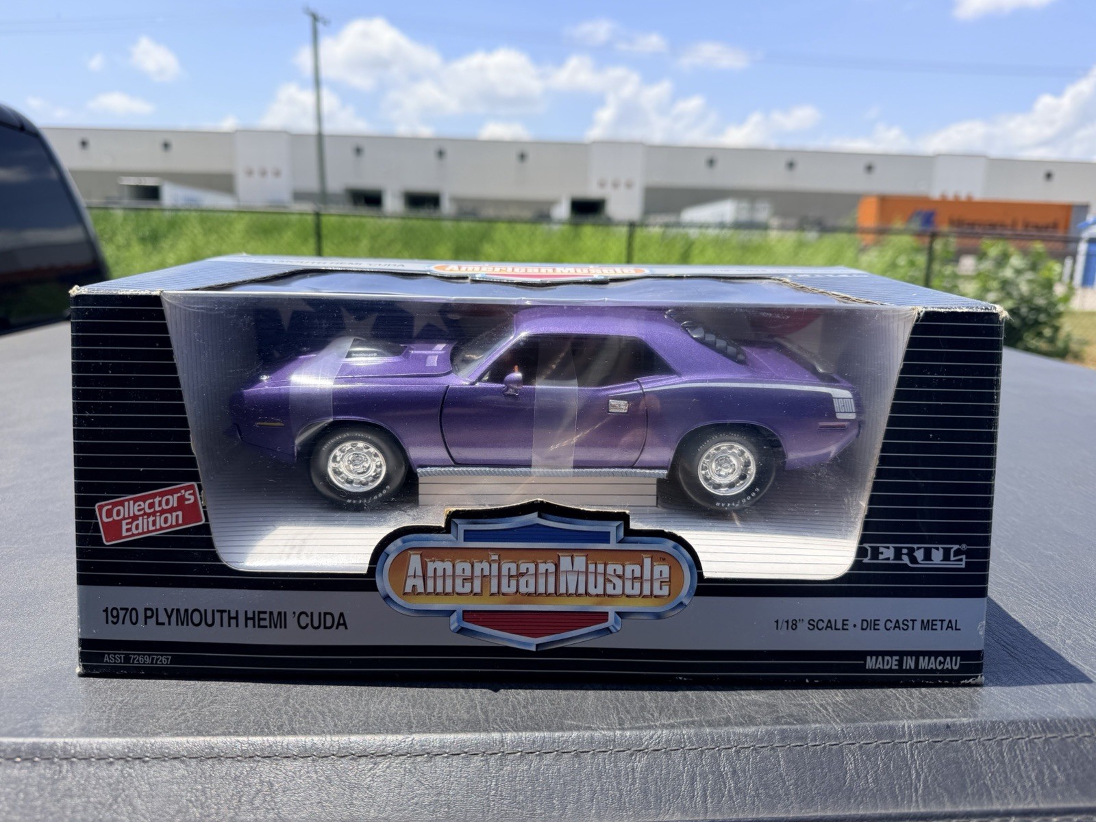 ERTL American Muscle – Purple – 1970 Plymouth Hemi CUDA 1/18- New Die Cast Metal