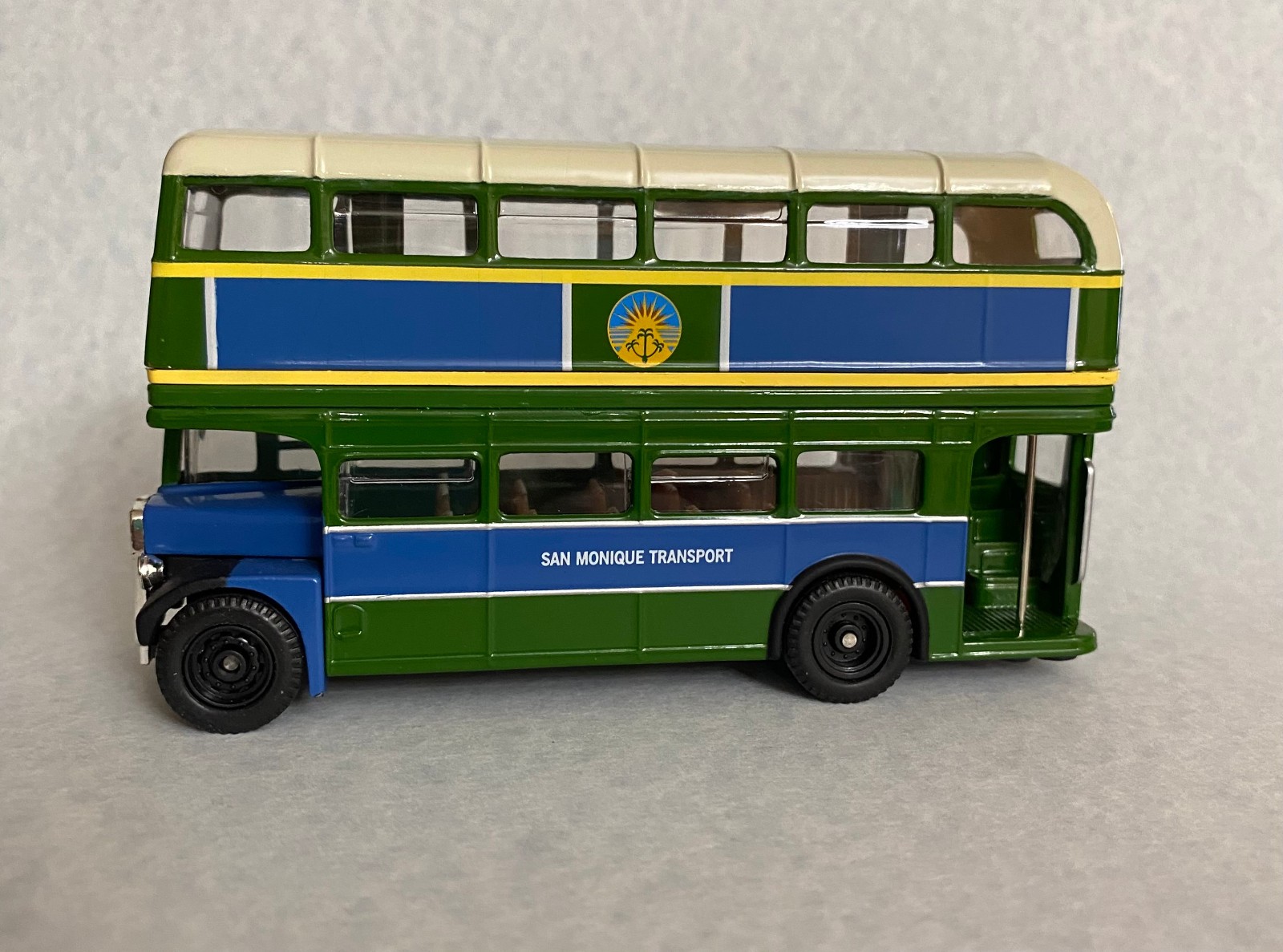 Corgi Double Decker Bus – San Monique Transport 4 3/4″ Removable Top TOY131