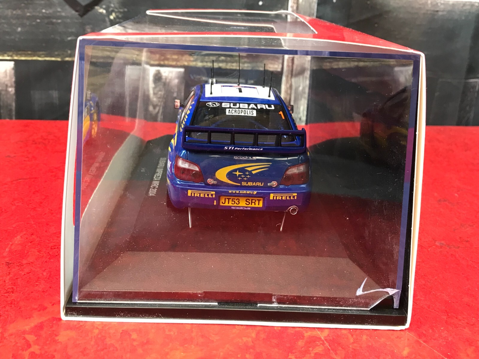 NEW IN BOX Diecast Car Autoart Slot Racing BLUE 2004 SUBARU IMPREZA WRC 1:24