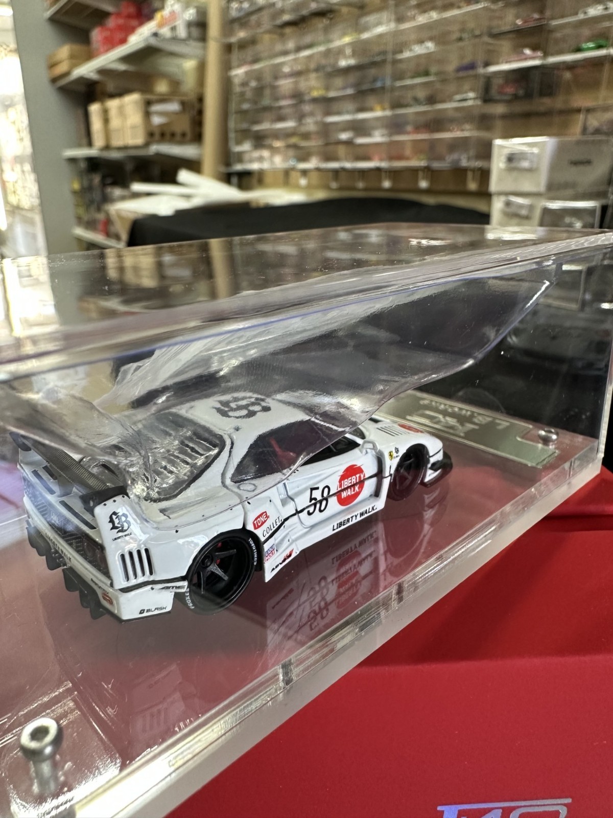 FERRARI F40 #58 LBWK LIBERTY WALK REAR OPENS 1/64 DIECAST CAR BY STAR MODELS SM
