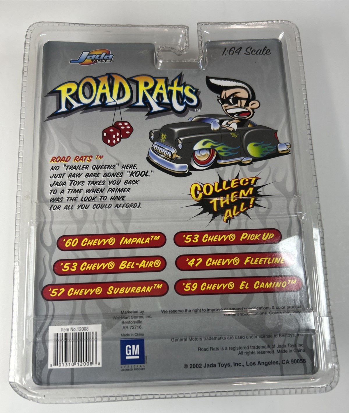 VTG NOS Sealed 2002 Jada Toys Road Rats Mixed Lot of 12 Hot Rod 1:64 Diecast
