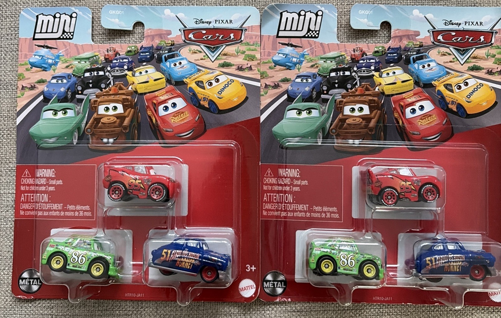 LOT OF 2 DISNEY PIXAR CARS 3 Pack MINI RACERS.