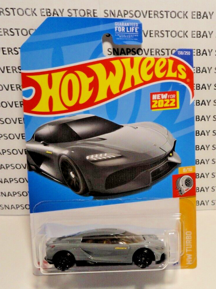 2022 HOT WHEELS GRAY KOENIGSEGG GEMERA ELECTRIC CAR, #203 1ST RELEASE HW MODEL