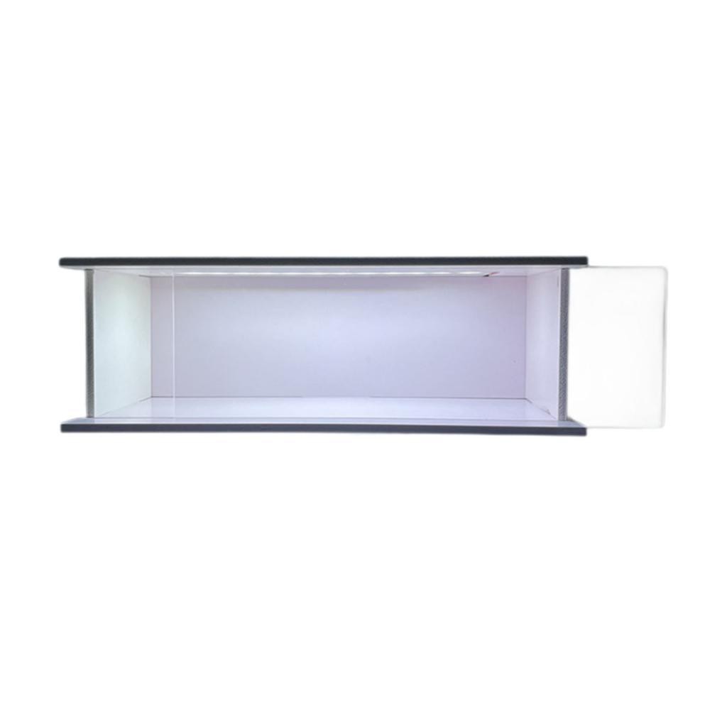 Garage Display Case with LED Backdrop Acrylic Cover Display Case for Figures for