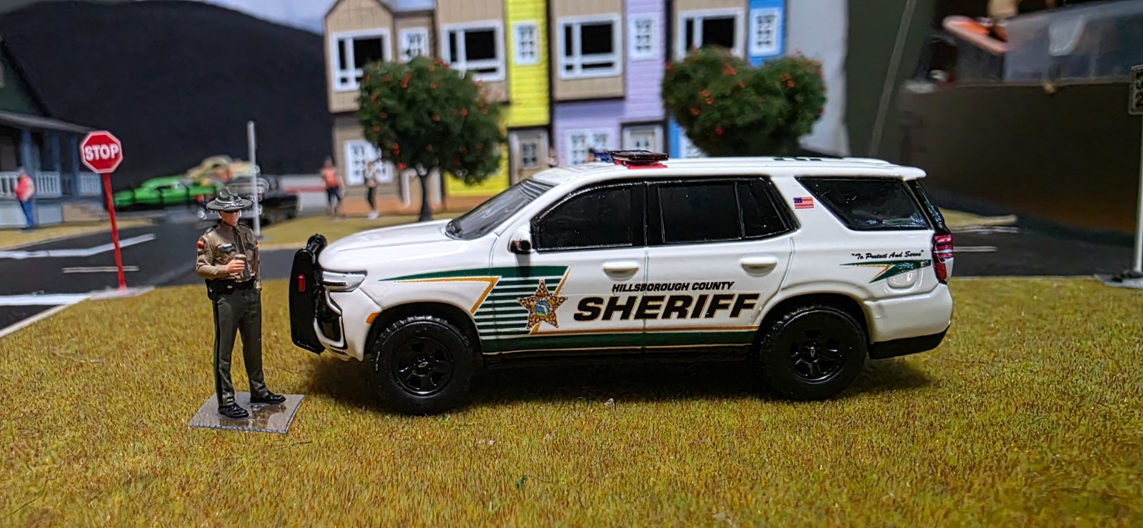 Greenlight Hillsborough County FL Sheriff Chevy Tahoe unit #24 CUSTOM 1/64 scale