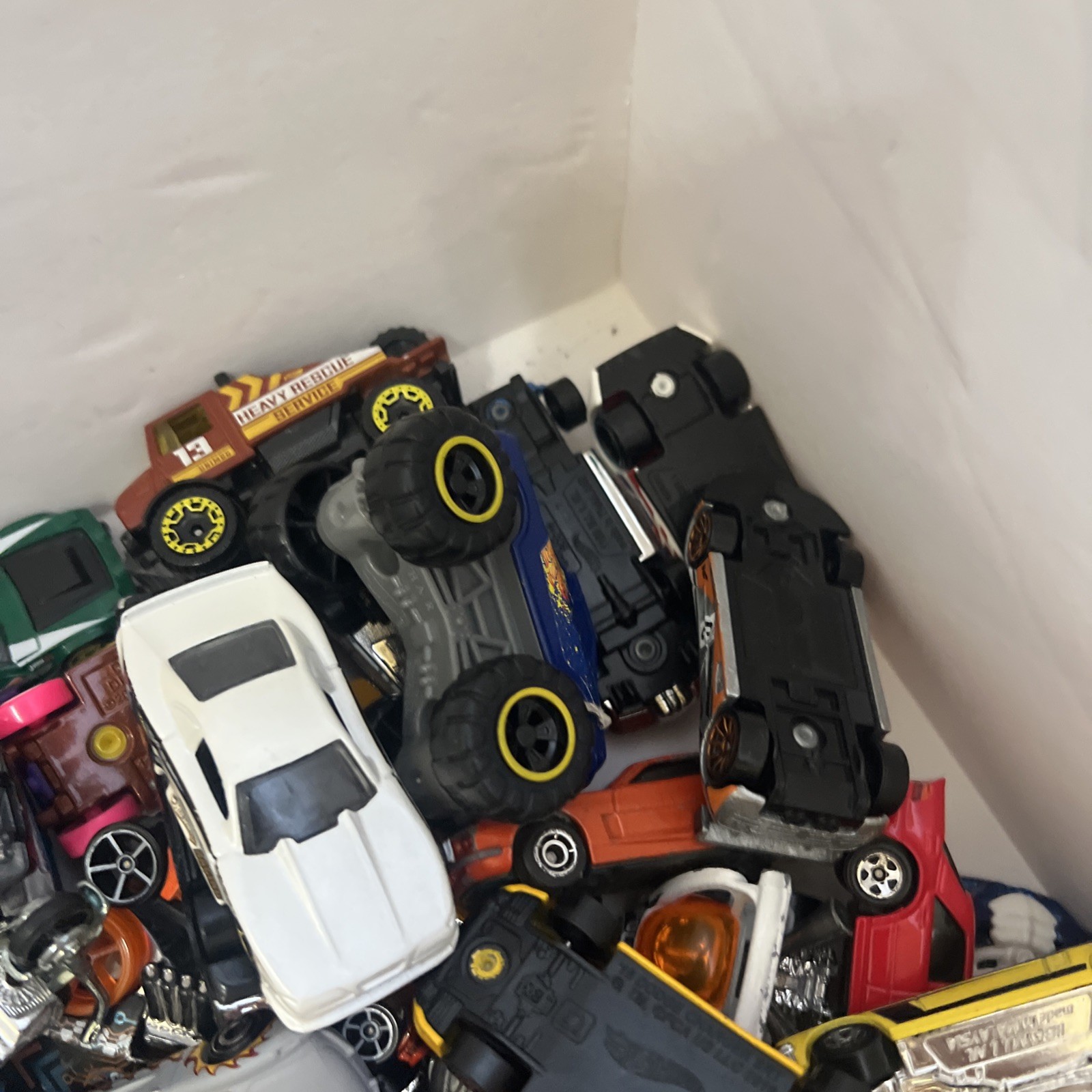 30 LBS Pounds of pure hotwheels. There are many different years and castings.